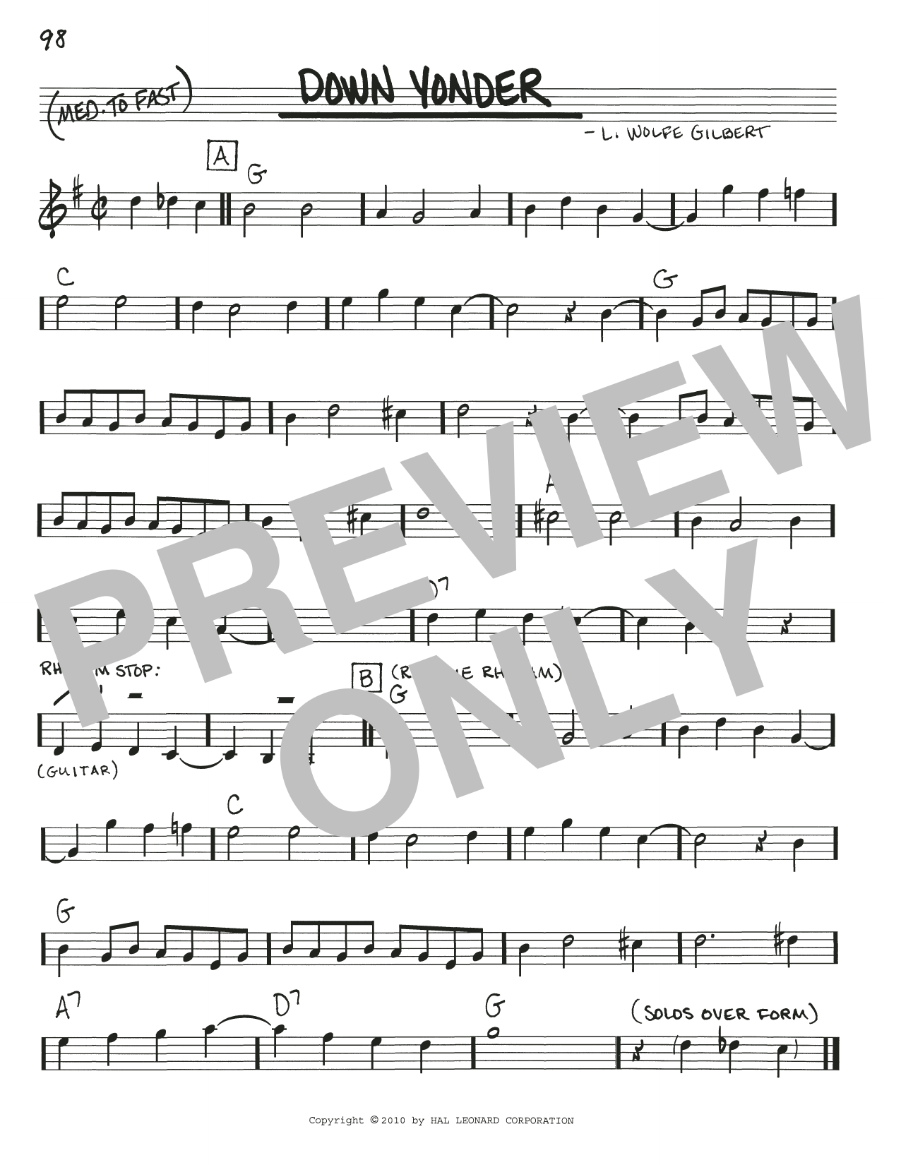 Produktbild zu: Down Yonder