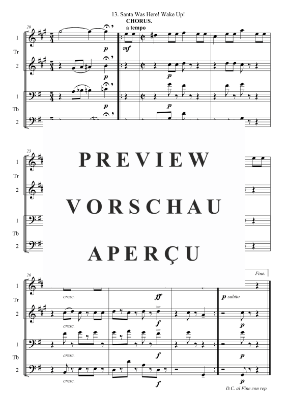 Produktgalerie: Seite 4 von 10 Santa Was Here! Wake Up!, , Blechbläser Quartett