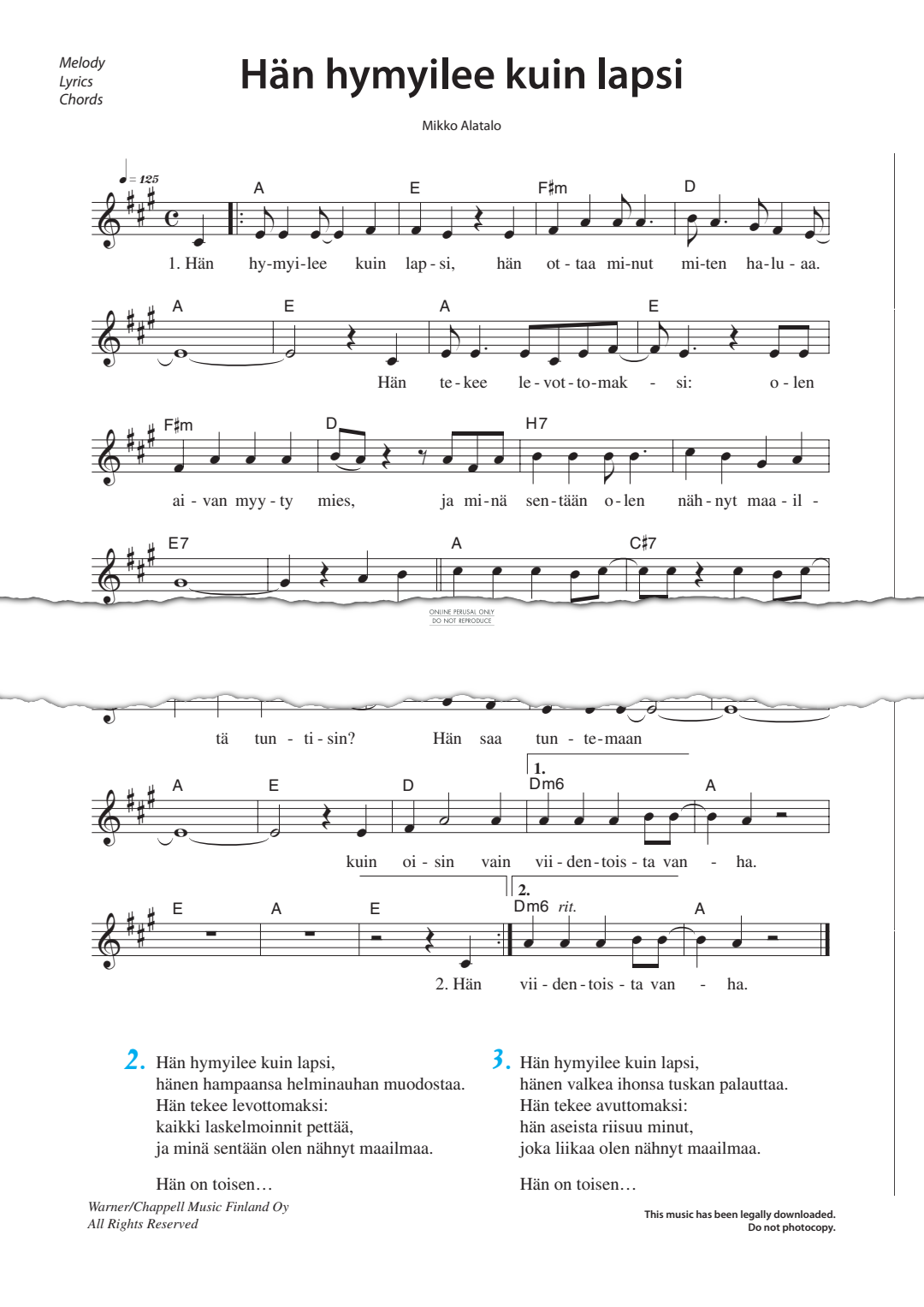 Product gallery: Page 1 of 1 Hän hymyilee kuin lapsi, Mikko Alatalo