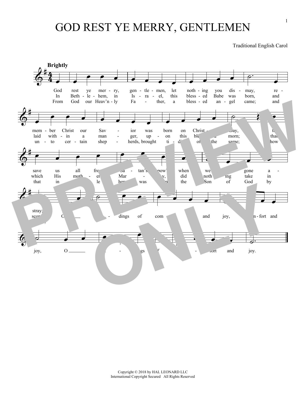 Product gallery: Page 1 of 1 God Rest Ye Merry, Gentlemen, Traditional English Carol