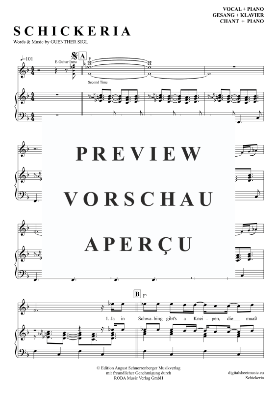 Produktgalerie: Seite 2 von 11 Schickeria, Spider Murphy Gang, Klavier, Gesang & Akkorde