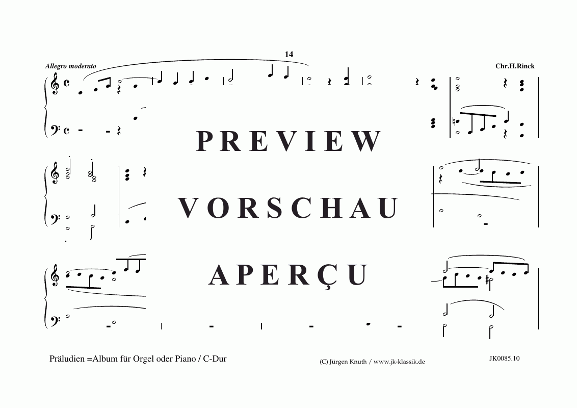 Product gallery: Page 11 of 11 Präludien C-Dur , , (organ/piano solo)