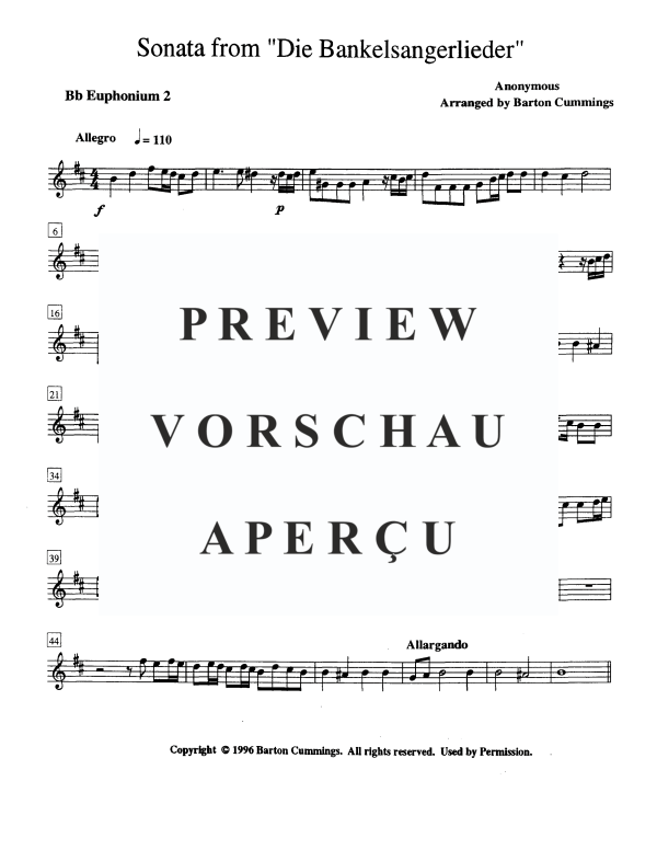 Produktgalerie: Seite 7 von 11 Sonata from "Die Bänkelsängerlieder", , Tuba Quintett EETTT
