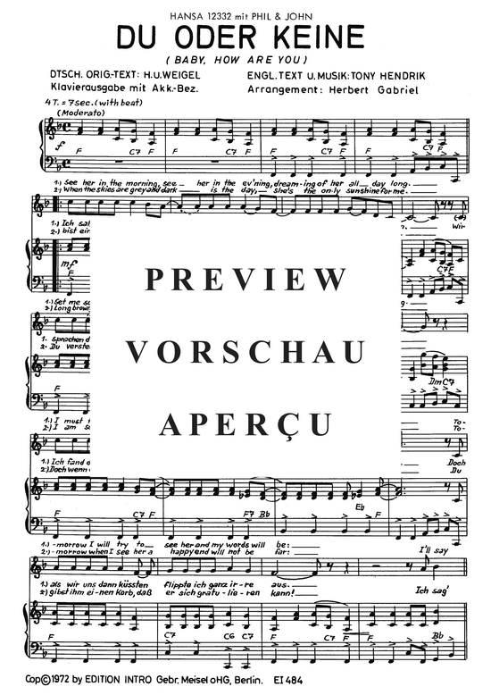 Produktgalerie: Seite 4 von 4 Du oder keine, 	Phil & John, Klavier und Gesang