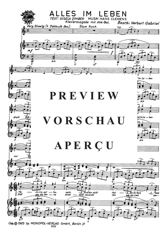 Produktgalerie: Seite 4 von 4 Alles im Leben, 	, Klavier und Gesang
