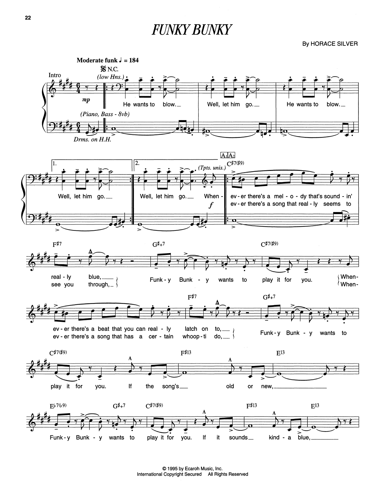 Produktbild zu:  Funky Bunky - Horace Silver