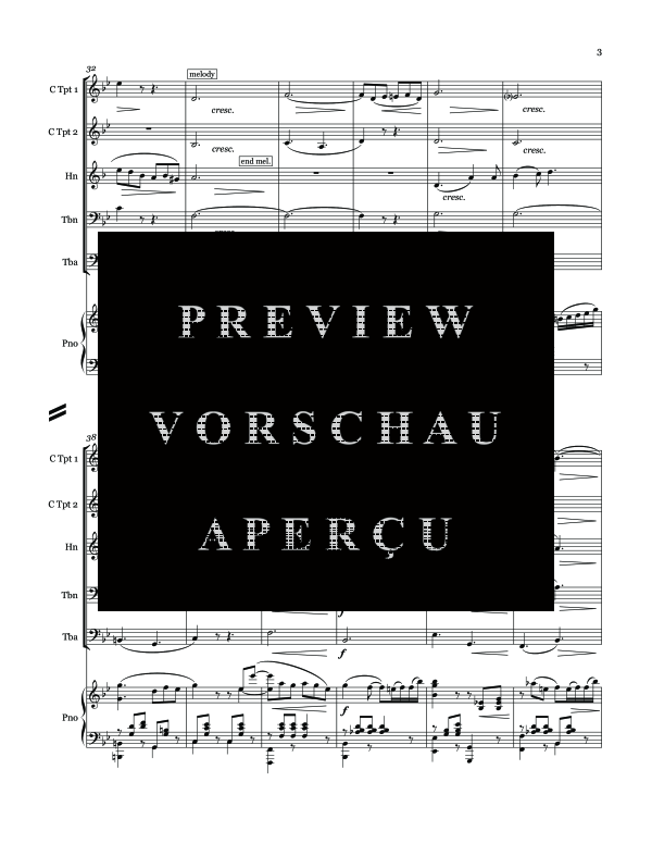 Produktgalerie: Seite 11 von 11 Pastorale: Peaceful Evening, Op. 52b, , (Blechbläser Quintett und KLavier)