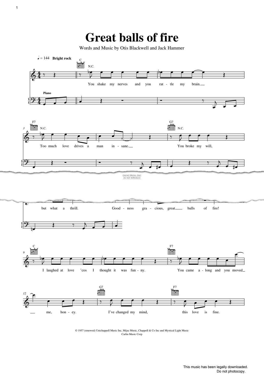 Product gallery: Page 1 of 1 Great Balls Of Fire, Jerry Lee Lewis