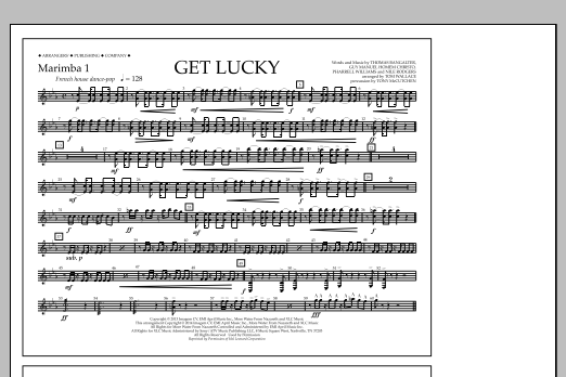 Product picture to: Get Lucky - Marimba 1