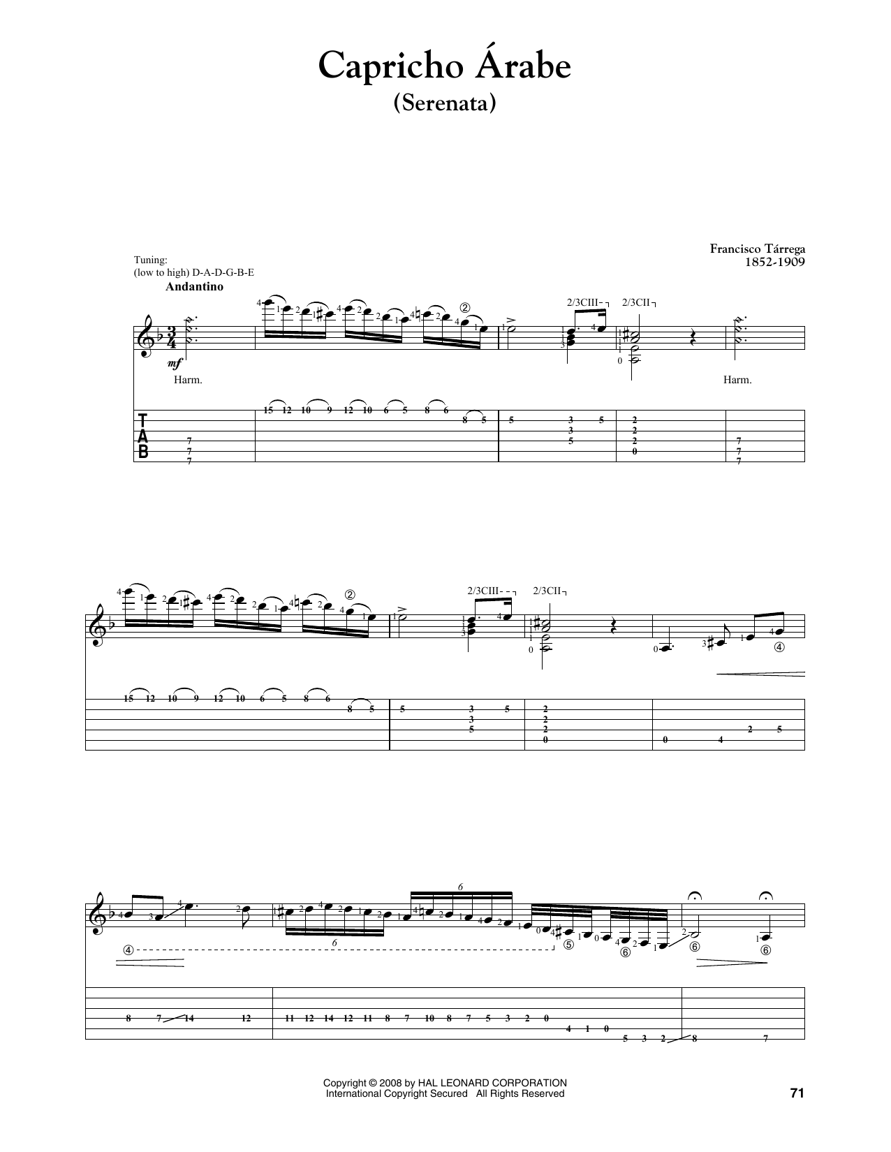 Produktbild zu: Capricho Arabe (Serenata)