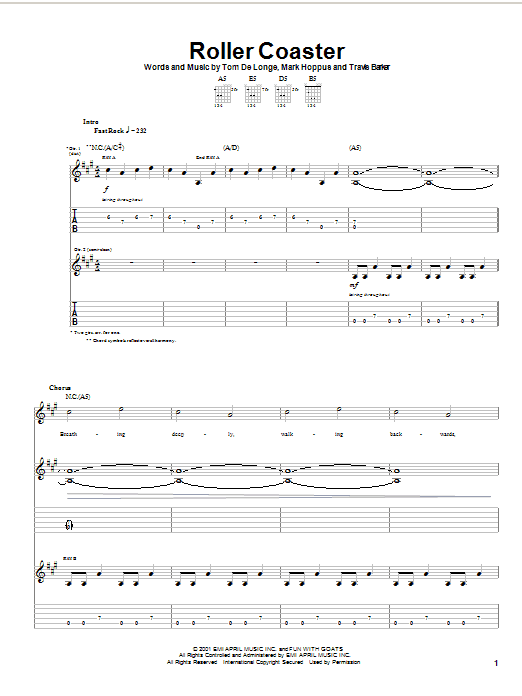 Product gallery: Page 1 of 1 Roller Coaster, Blink-182