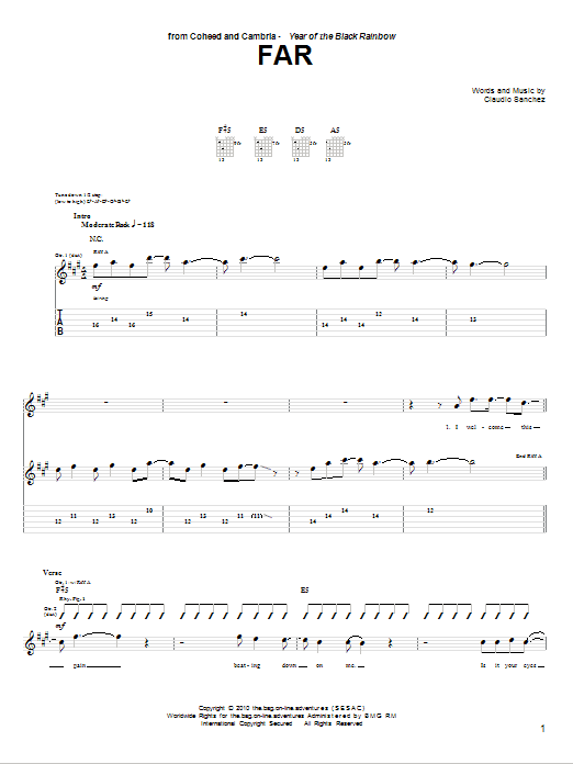 Produktgalerie: Seite 1 von 1 Far, Coheed And Cambria, Gitarre