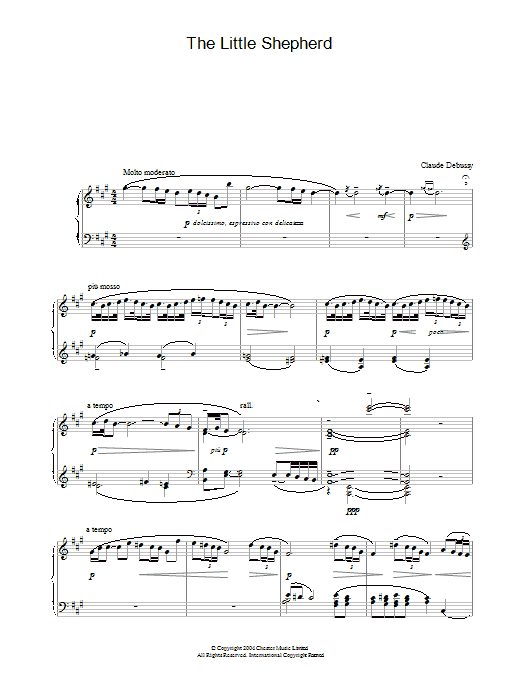 Product gallery: Page 1 of 1 The Little Shepherd, Claude Debussy