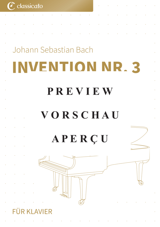 Produktgalerie: Seite 2 von 5 Invention Nr. 3 - BWV 774 , , Klavier Solo