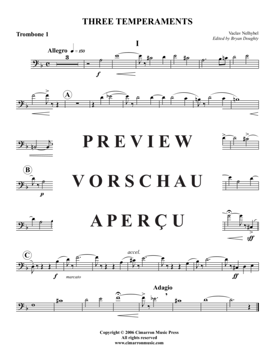 Product gallery: Page 8 of 19 Three Temperaments , , (Trombone Quartet)