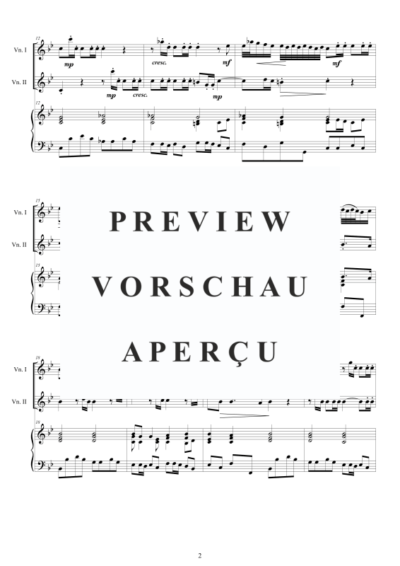 Produktgalerie: Seite 3 von 11 Trio Sonata No.12 in B-Dur Op.1, , 2 Violinen und Cembalo