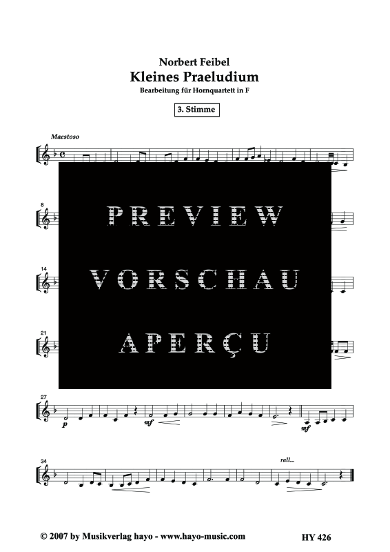 gallery: Kleines Präludium, , (Horn Quartett)