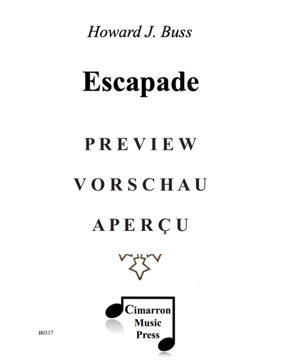 Product gallery: Page 2 of 21 Escapade , , (alto saxophone solo and 4 percussionists)