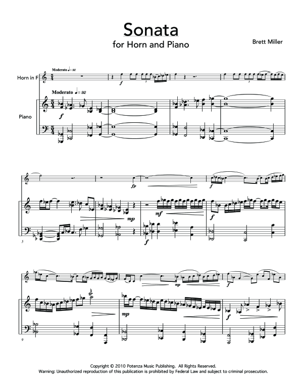 Produktgalerie: Seite 1 von 11 Sonata, , (Horn in F und Klavier)