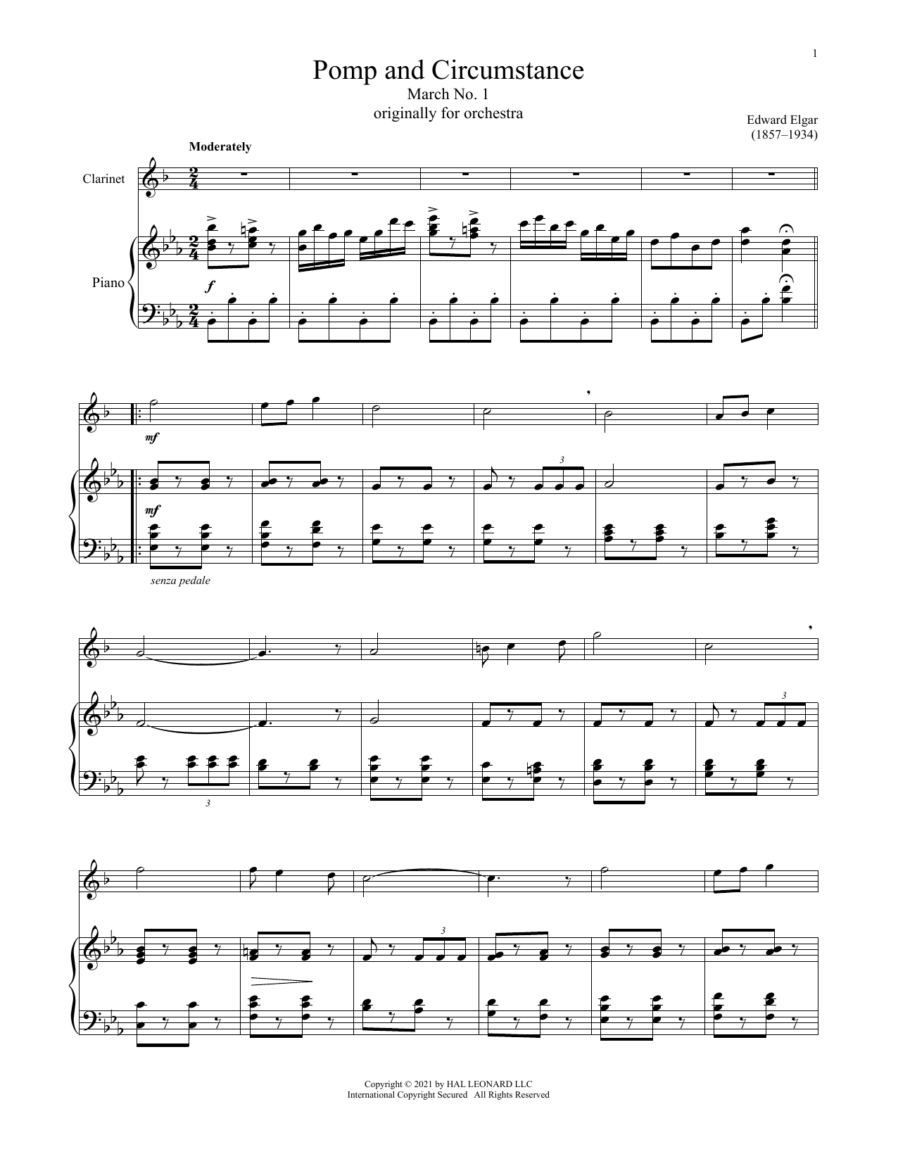 Produktbild zu: Pomp And Circumstance, March No. 1, Op. 39
