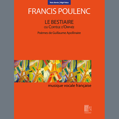 cover: Le Bestiaire ou le Cortège d'Orphée (High Voice), Francis Poulenc