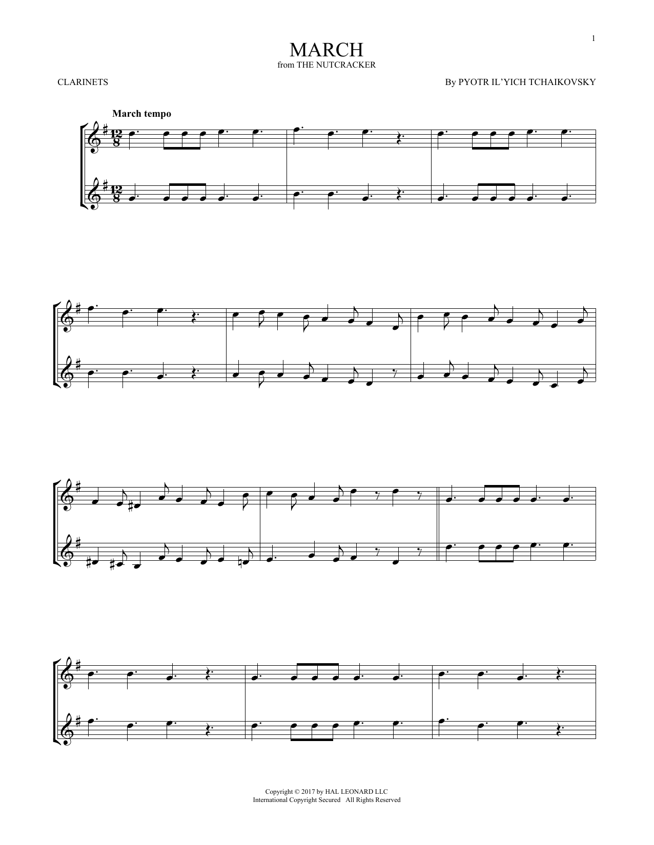 Product gallery: Page 1 of 1 March, Op. 71a (from The Nutcracker), Pyotr Il'yich Tchaikovsky