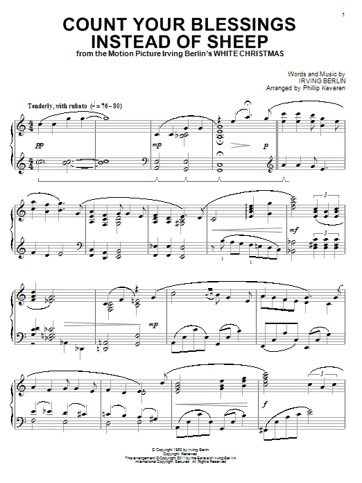 Product gallery: Page 1 of 1 Count Your Blessings Instead Of Sheep (arr. Phillip Keveren), Irving Berlin