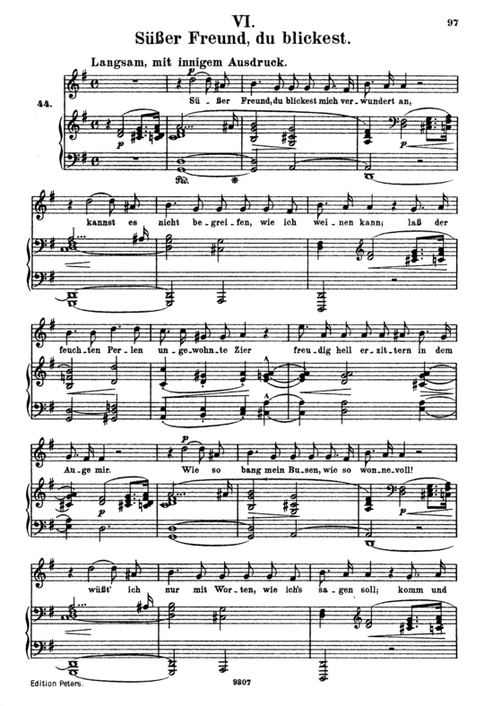 Product picture to: Süsser Freund, du blickest, Op.42 No.6Robert Schumann