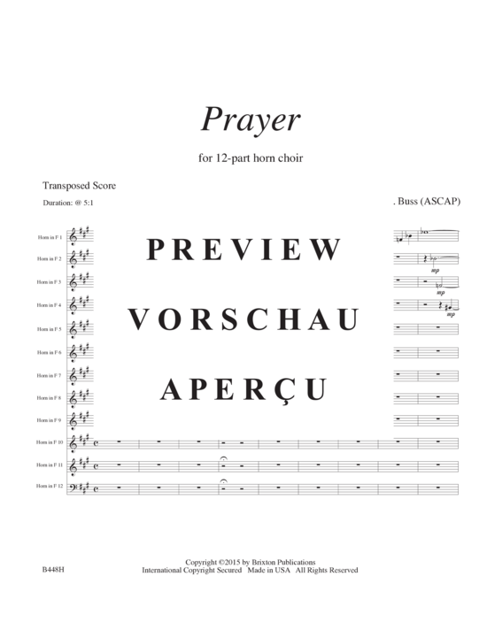Product gallery: Page 4 of 21 Prayer , , (12-part horn choir)