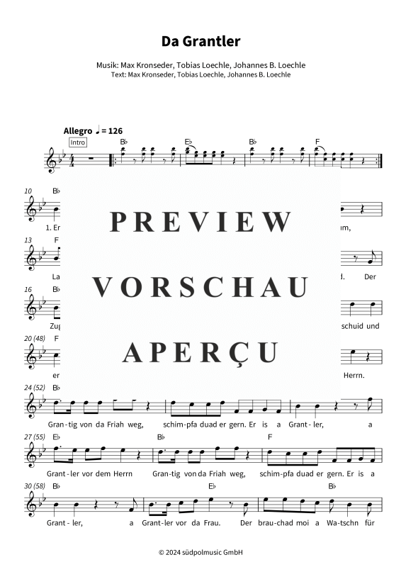 gallery: Da Grantler, DeSchoWieda, (Leadsheet)