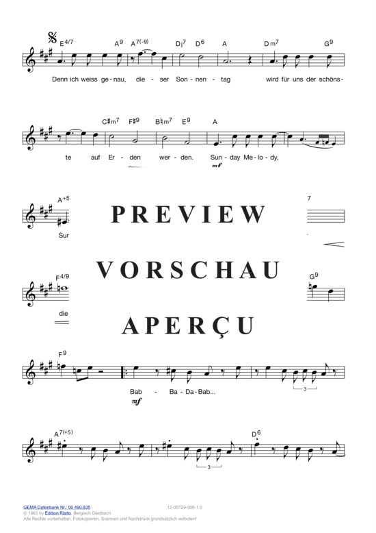 Produktgalerie: Seite 8 von 15 Sunday-Melody , Kauffeld, Greetje, (Melodie-Stimmen in C/B/Es)