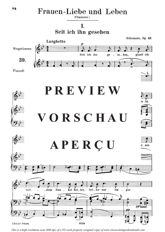 Product gallery: Page 2 of 3 Seit ich ihn gesehen, Op.42 No.1, , Medium Voice and Piano