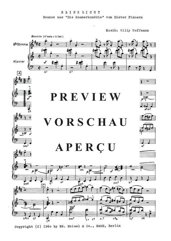 Produktgalerie: Seite 3 von 3 Blinklicht, , Klavier und Stimme in B