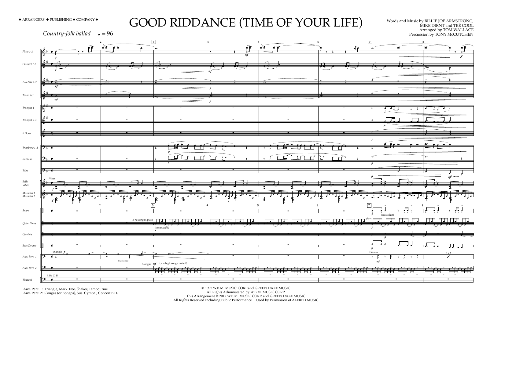 Product picture to: Good Riddance (Time of Your Life) - Full Score