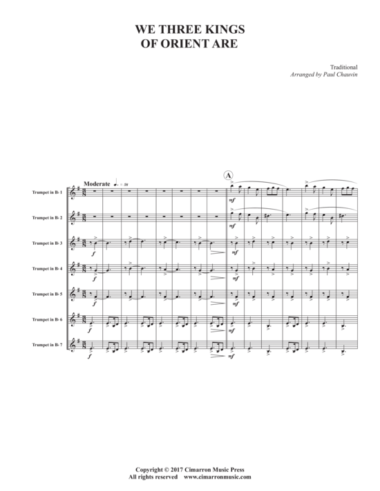 Product picture to: We Three Kings of Orient Are Traditional (arr. Paul Chauvin)