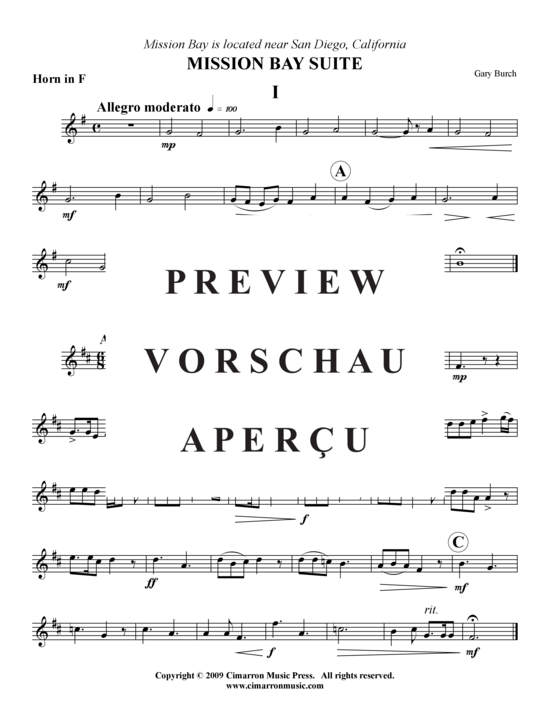 Produktgalerie: Seite 6 von 13 Mission Bay Suite, 4 Sätze , , (Tromp in B, Horn, Pos, Tuba)