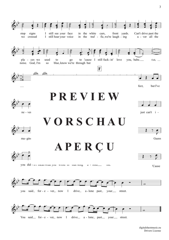 Product gallery: Page 4 of 4 Drivers License , Rodrigo, Olivia, (recorder)