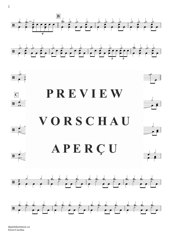 Product gallery: Page 3 of 4 Sweet Caroline , Diamond, Neil, (Drums)