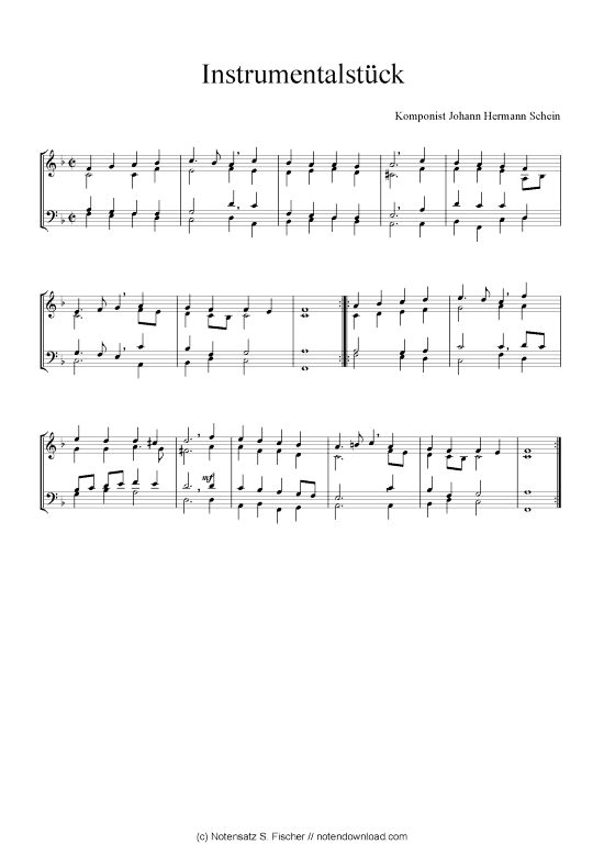 Produktbild zu: Instrumentalstück Johann Hermann Schein