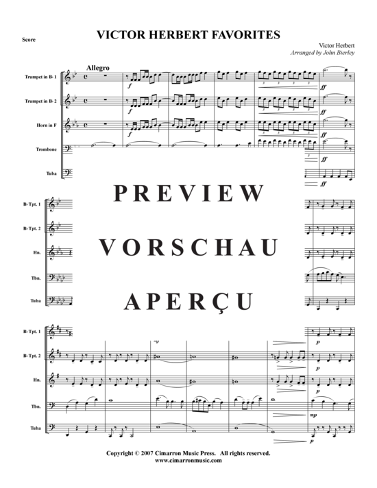 Produktgalerie: Seite 2 von 21 Victor Herbert Favorites , , (Blechbläserquintett)