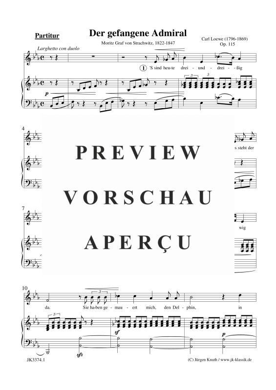 gallery: Der gefangene Admiral Op. 115, , Gesang + Klavier