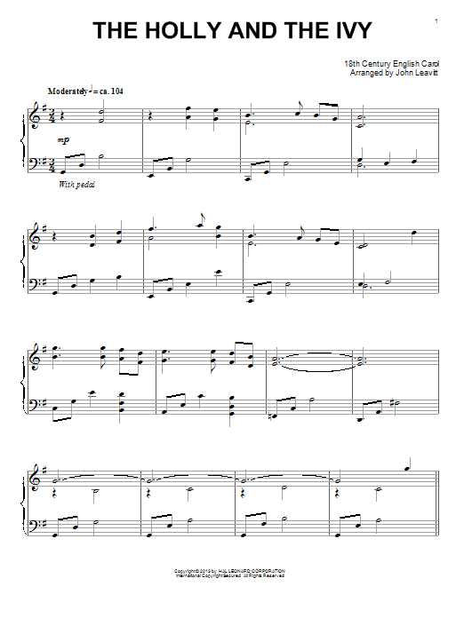 Product gallery: Page 1 of 1 The Holly And The Ivy, John Leavitt