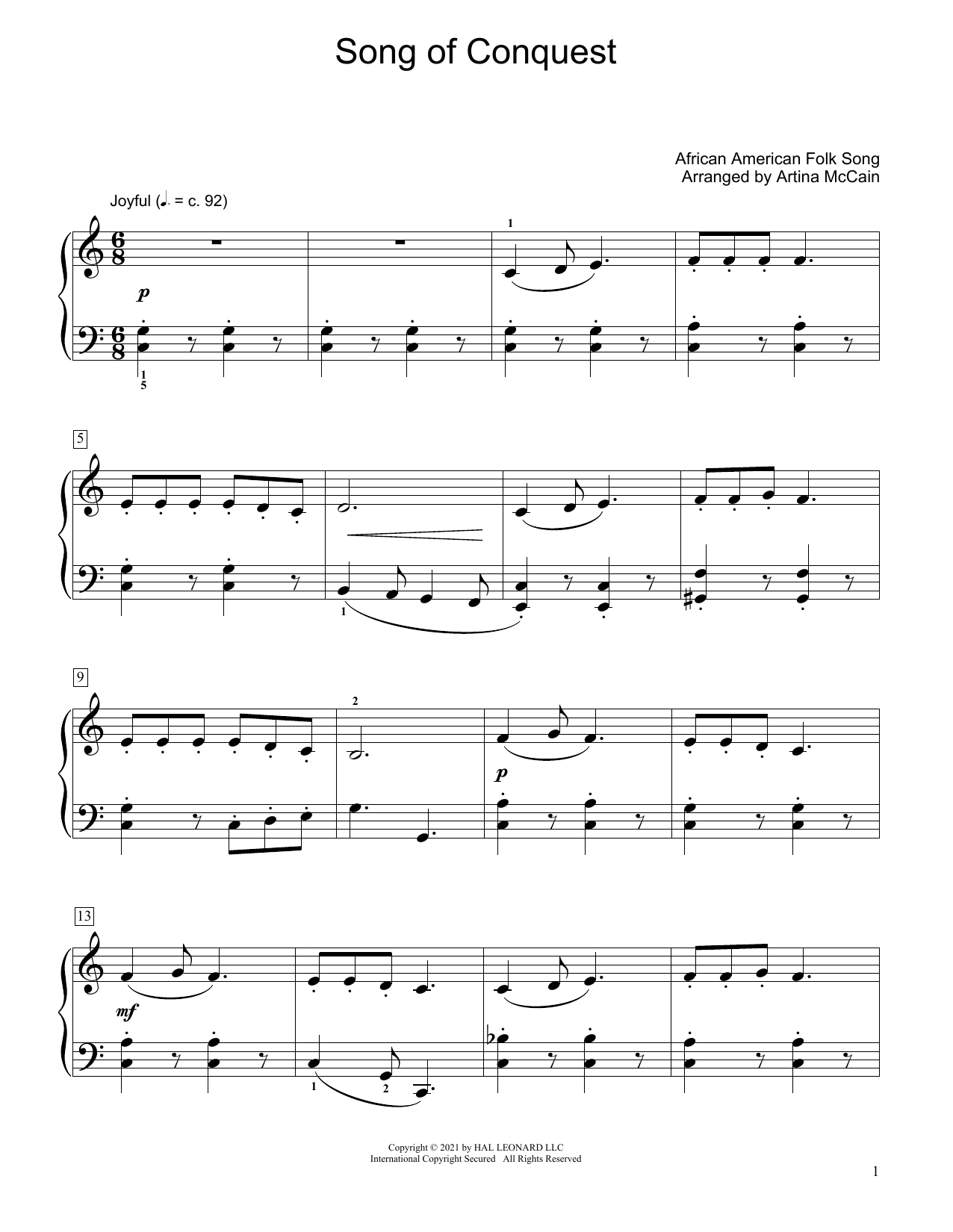 Produktbild zu: Song Of Conquest (arr. Artina McCain)