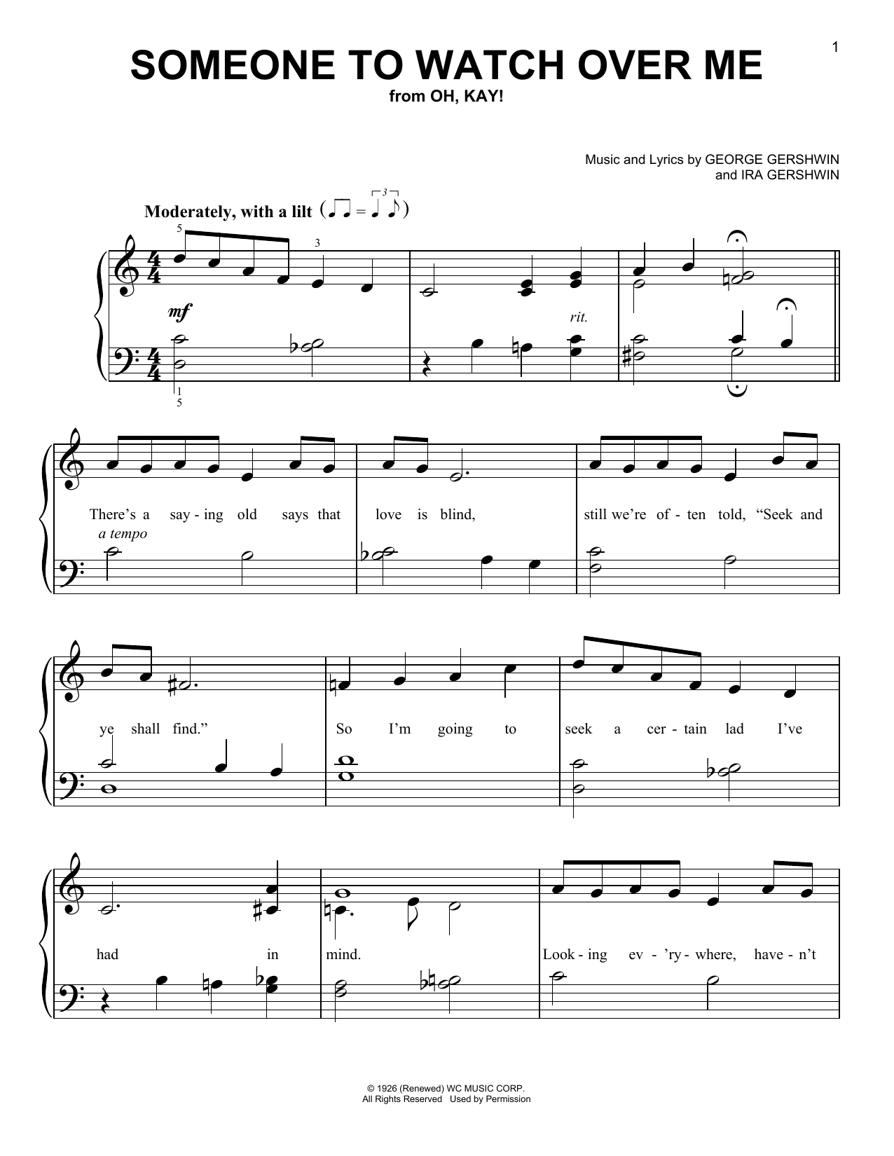Produktgalerie: Seite 1 von 1 Someone To Watch Over Me, George Gershwin & Ira Gershwin, Klavier