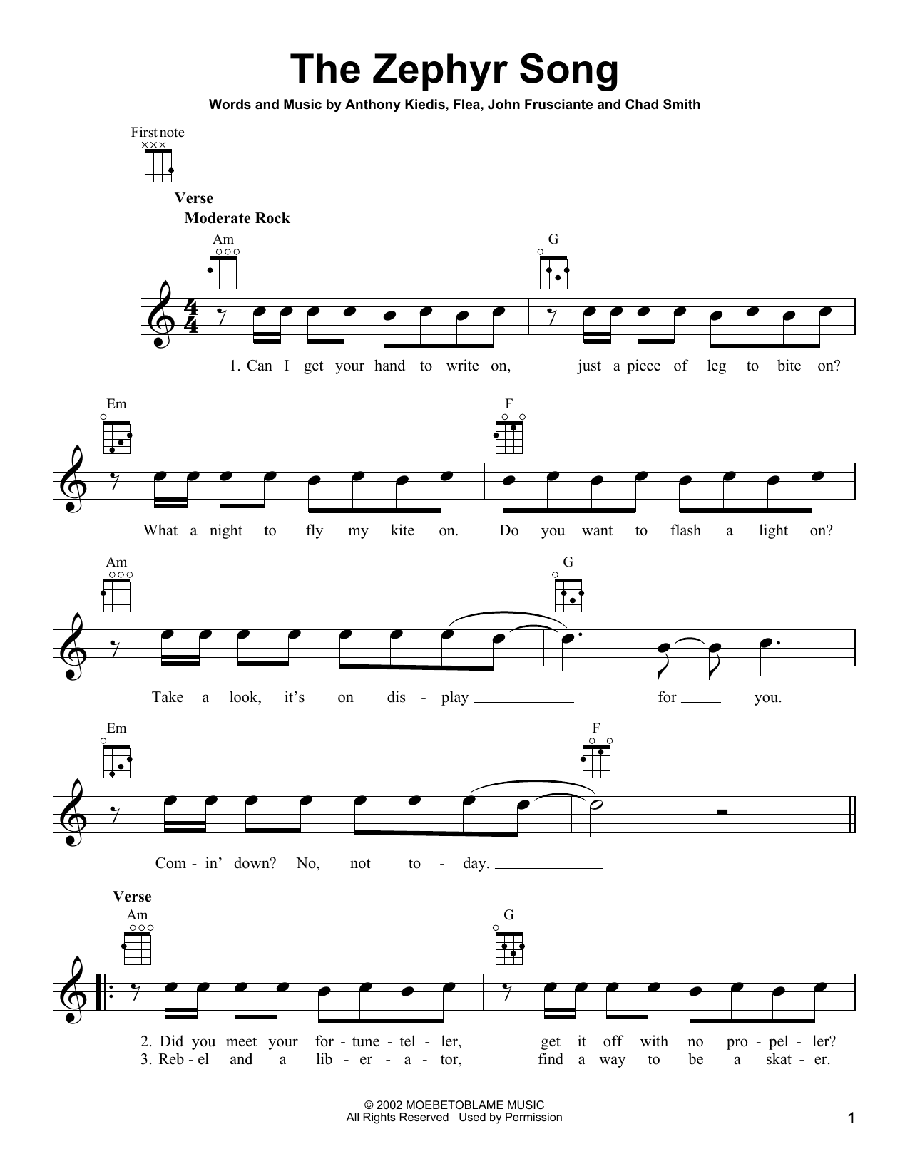 Product gallery: Page 1 of 1 The Zephyr Song, Red Hot Chili Peppers