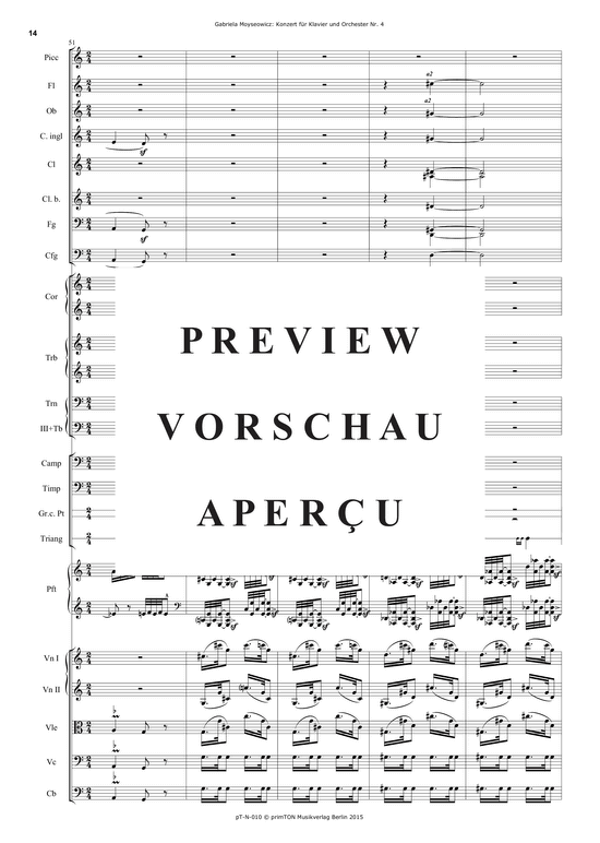 Product gallery: Page 19 of 21 Konzert für Klavier und Orchester Nr. 4 (2002) , ,  (orchestra + piano solo)
