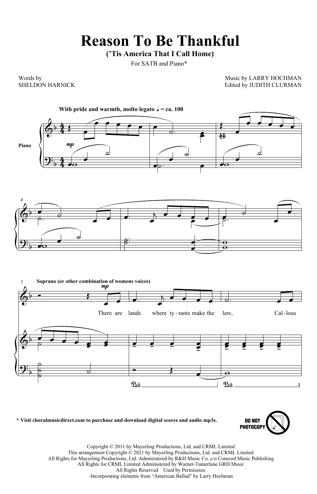 Produktbild zu: Reason To Be Thankful ('Tis America That I Call Home)