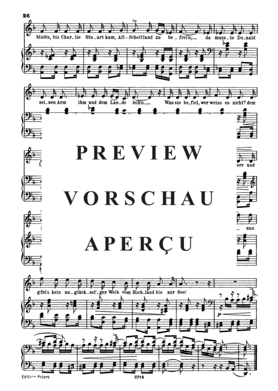 Product gallery: Page 4 of 4 Die Hochländer Wittwe, Op.25 No.10, , Medium Voice and Piano
