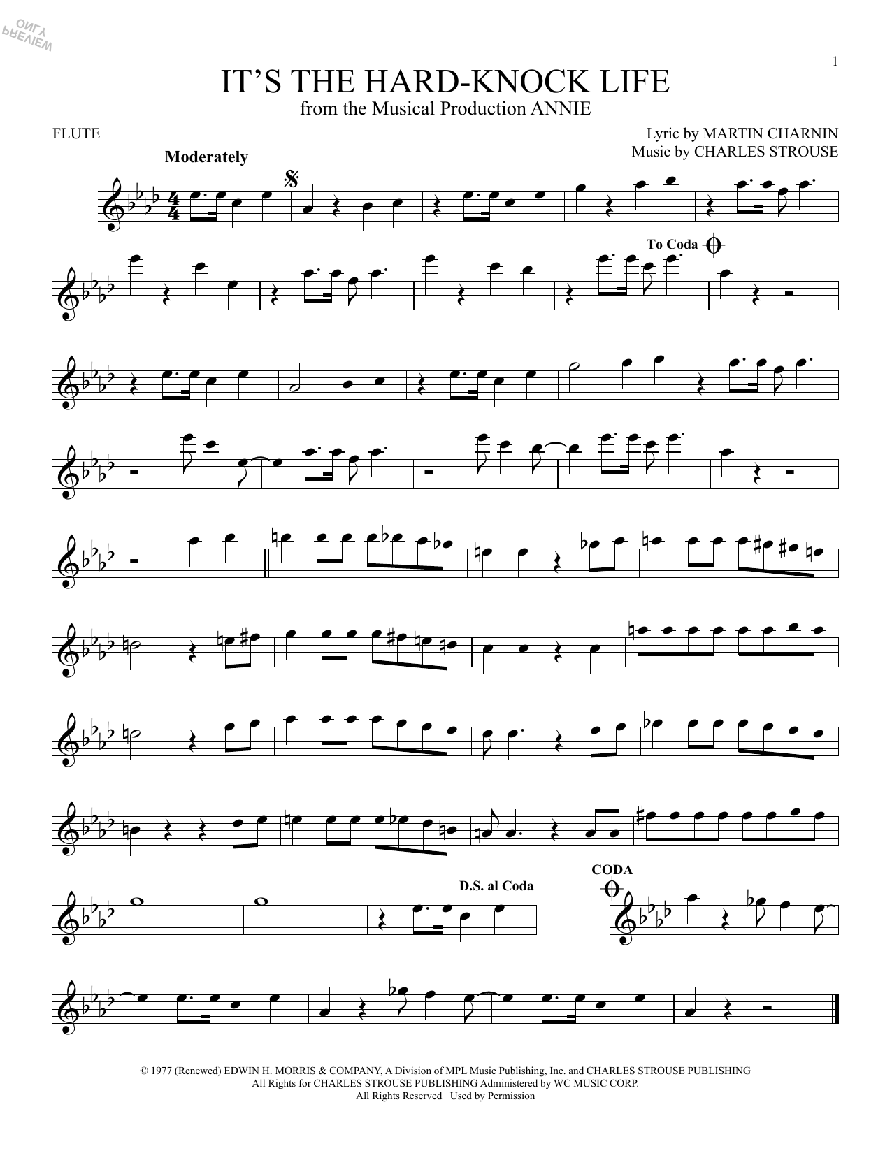 Product picture to:  It's The Hard-Knock Life (from Annie) - Charles Strouse