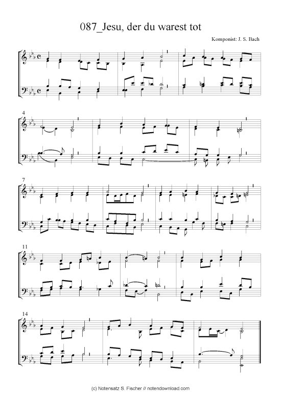Product picture to: Jesu, der du warest tot J. S. Bach
